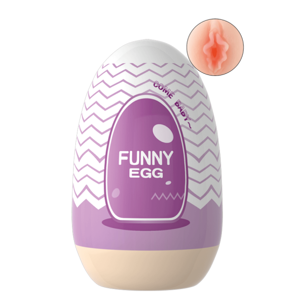 Gaine Masturbatrice Réutilisable FUNNY EGG – Design Réaliste Vagin lèvres charnus
